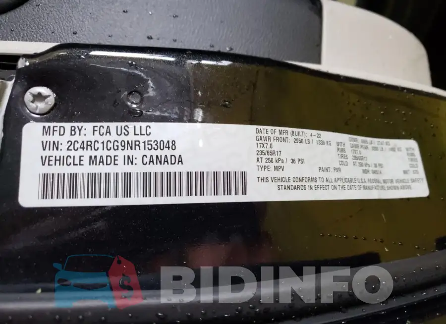 2C4RC1CG9NR153048 Photo# 13