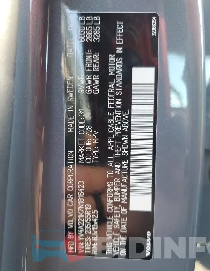 YV4A221K7N1816423 Photo# 14