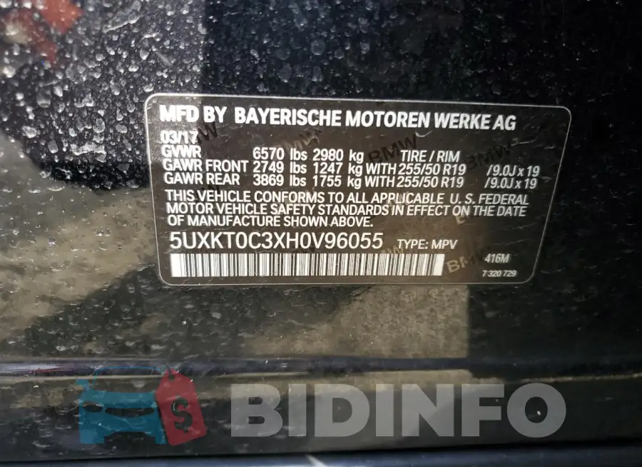 5UXKT0C3XH0V96055 Photo# 13