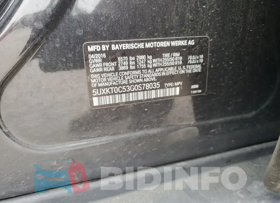 5UXKT0C53G0S78035 Photo# 13