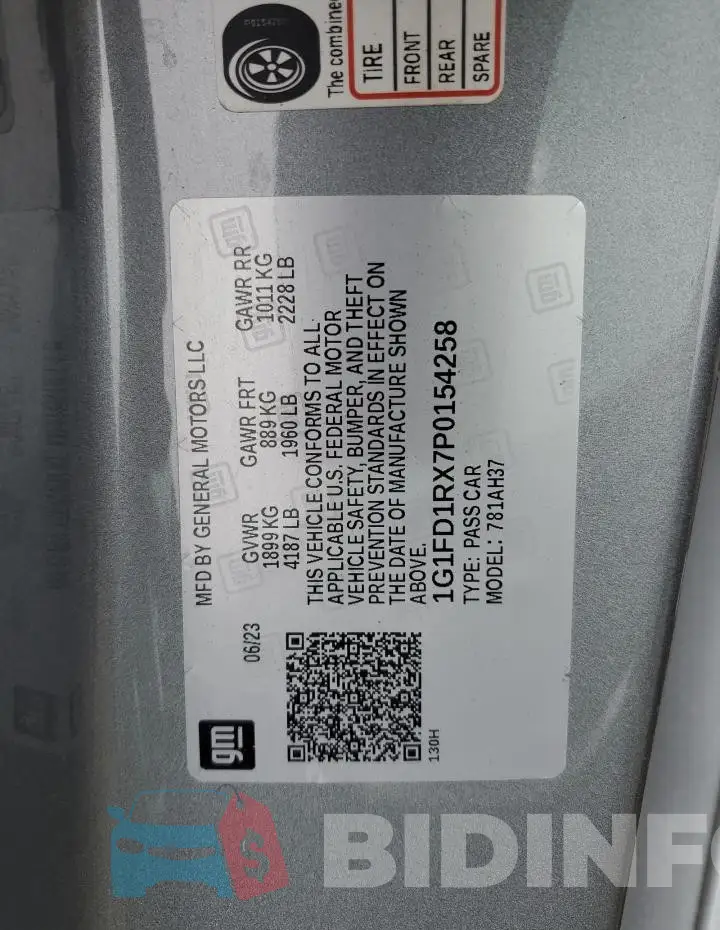 1G1FD1RX7P0154258 Photo# 12