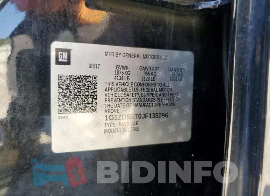 1G1ZD5ST0JF135096 Photo# 12