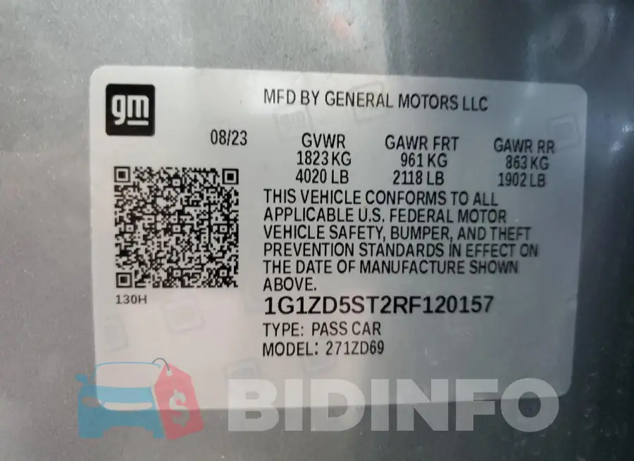 1G1ZD5ST2RF120157 Photo# 13