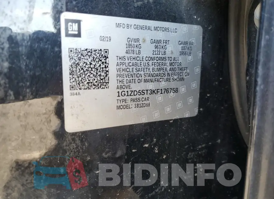 1G1ZD5ST3KF176758 Photo# 12