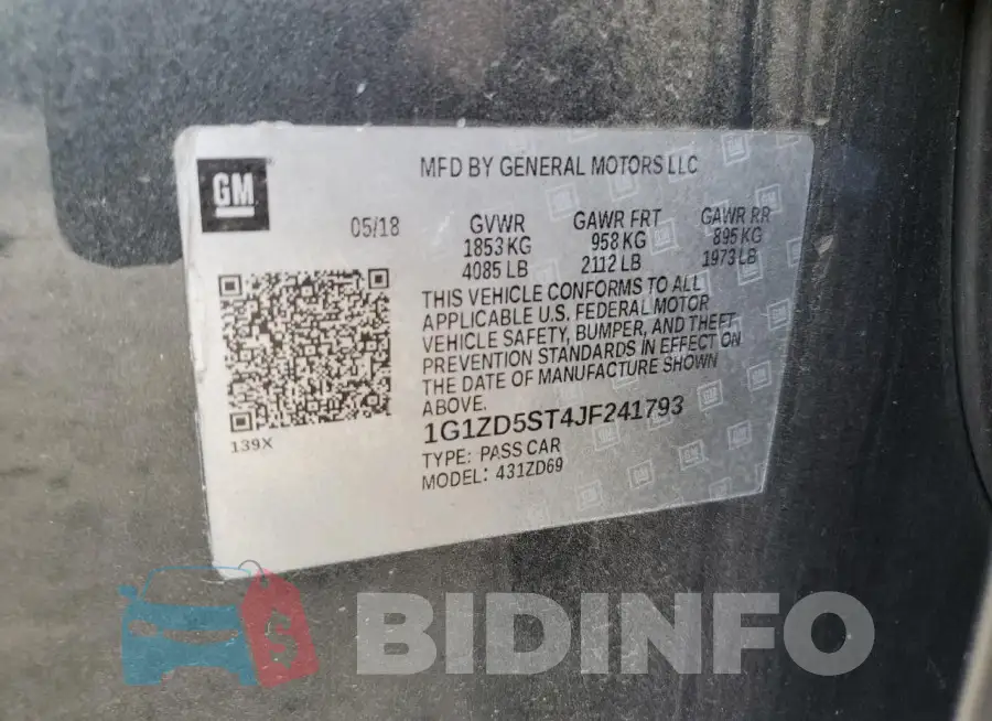 1G1ZD5ST4JF241793 Photo# 13