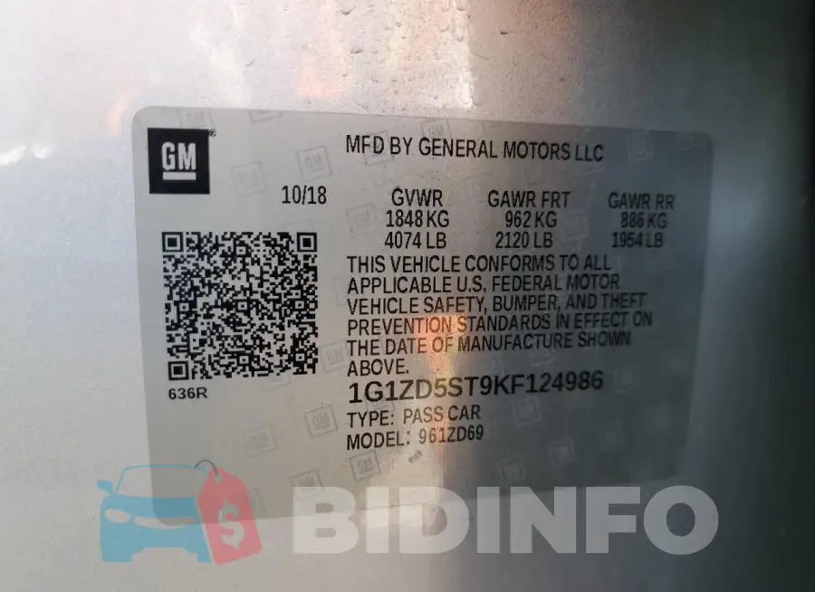1G1ZD5ST9KF124986 Photo# 12