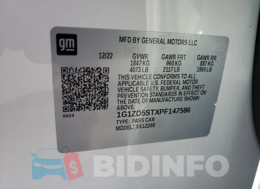 1G1ZD5STXPF147586 Photo# 13