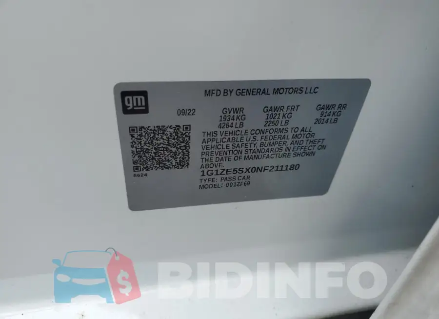 1G1ZE5SX0NF211180 Photo# 12