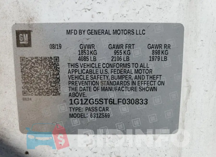 1G1ZG5ST6LF030833 Photo# 12