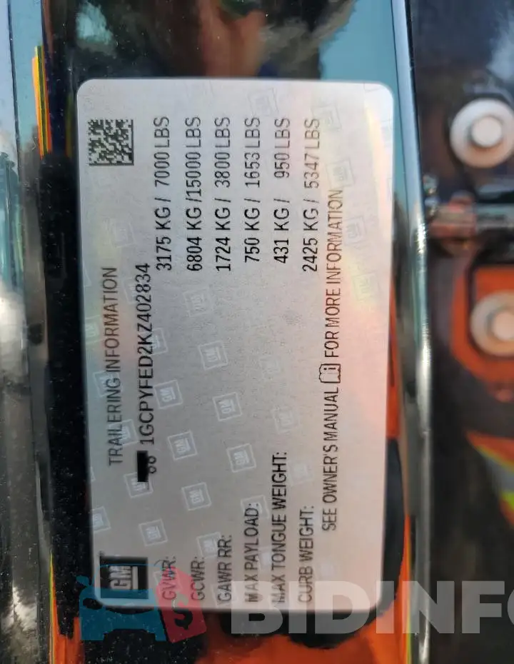 1GCPYFED2KZ402834 Photo# 13
