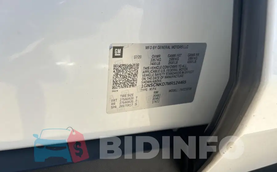 1GNSCNKD7MR124465 Photo# 10