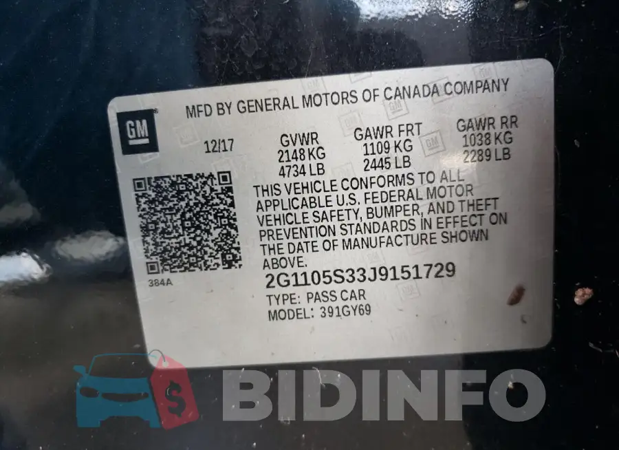 2G1105S33J9151729 Photo# 12