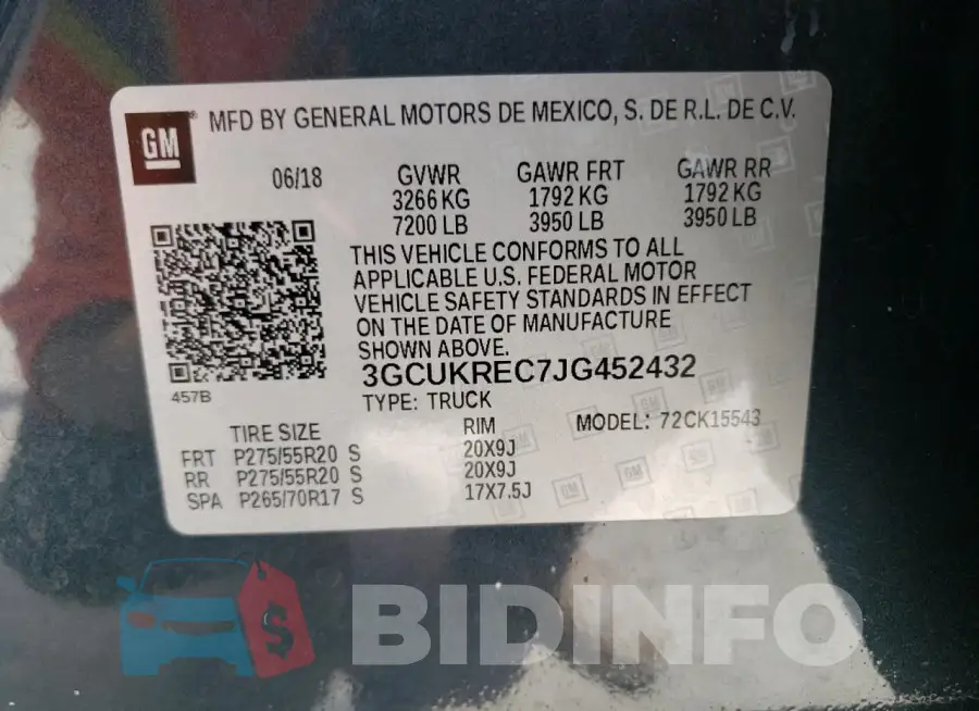 3GCUKREC7JG452432 Photo# 12
