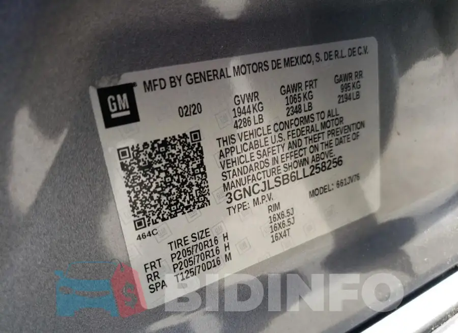 3GNCJLSB6LL258256 Photo# 13