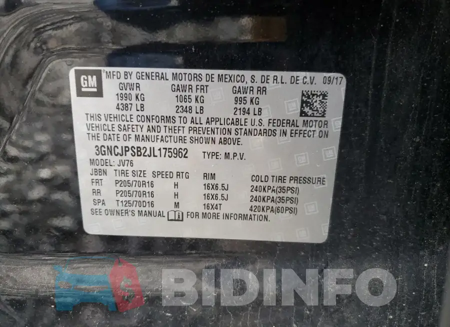 3GNCJPSB2JL175962 Photo# 13