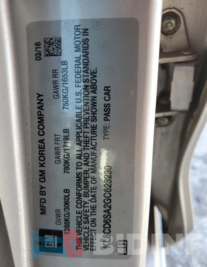 KL8CD6SA2GC623230 Photo# 12