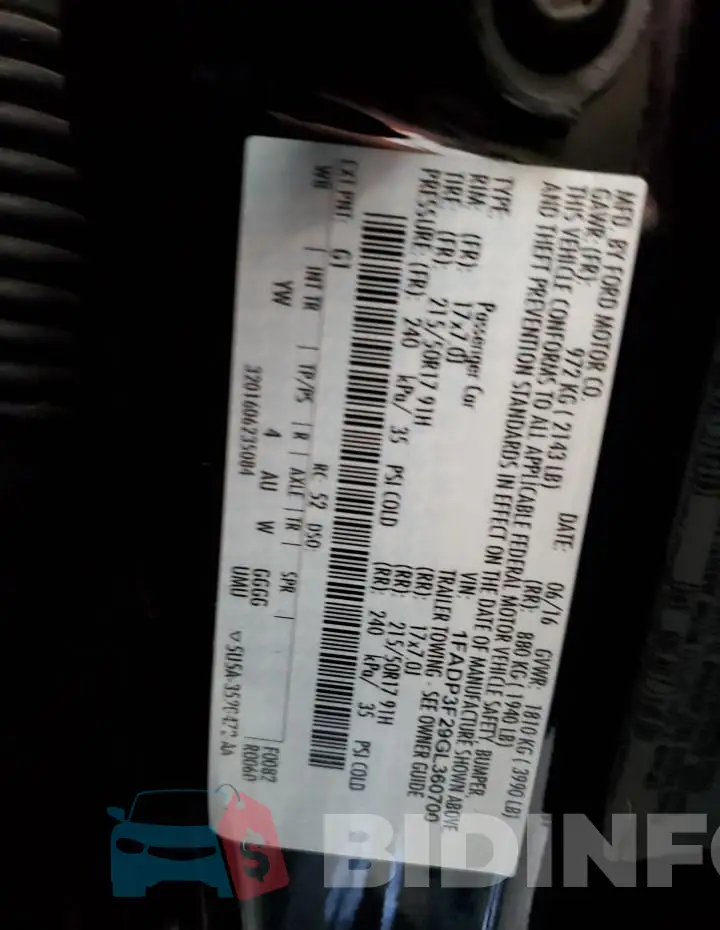 1FADP3F29GL360700 Photo# 12