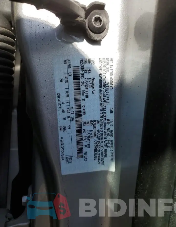 1FADP3K20GL239429 Photo# 13