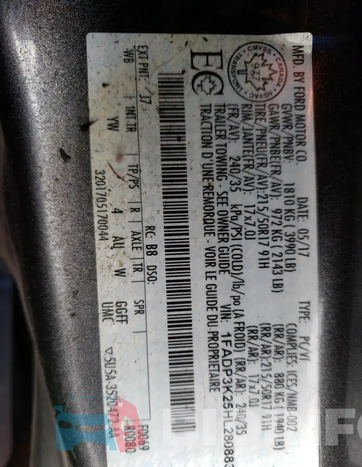 1FADP3K25HL280883 Photo# 12