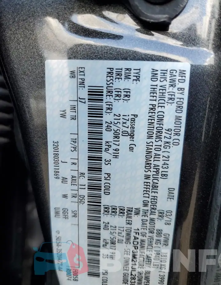 1FADP3M21JL283816 Photo# 13