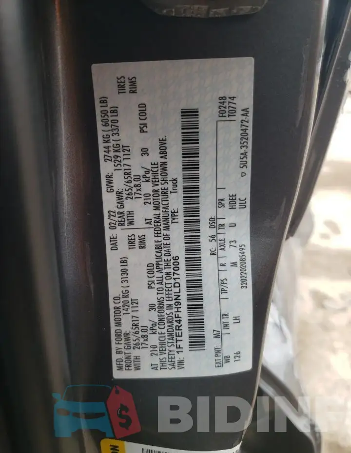 1FTER4FH9NLD17006 Photo# 12
