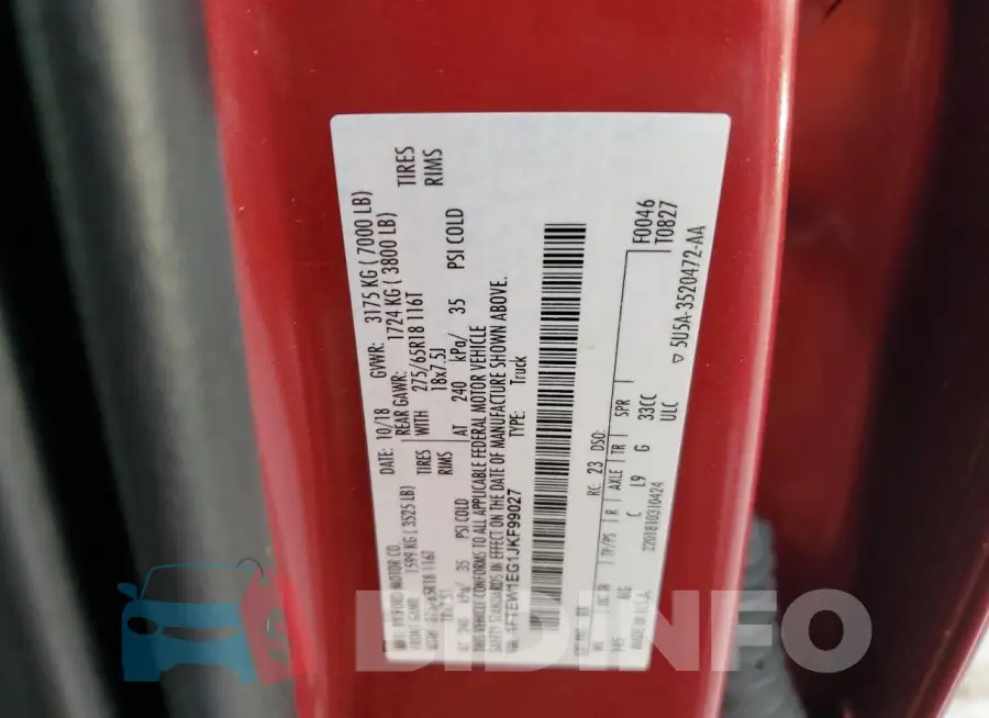 1FTEW1EG1JKF99027 Photo# 12