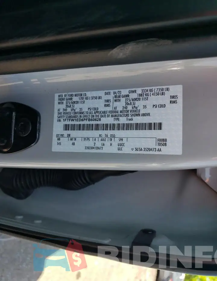1FTFW1ED8PFB60628 Photo# 12