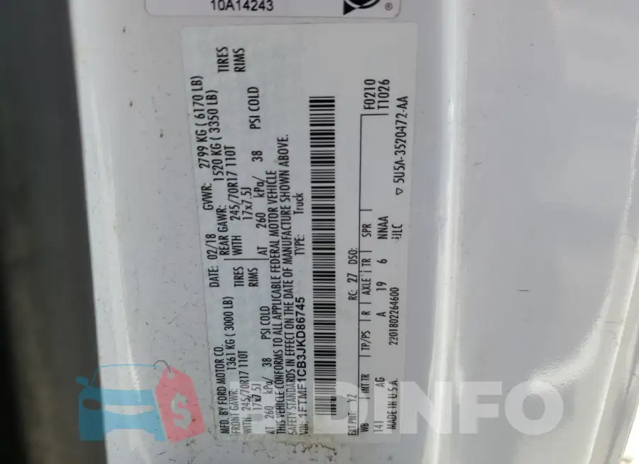 1FTMF1CB3JKD86745 Photo# 12