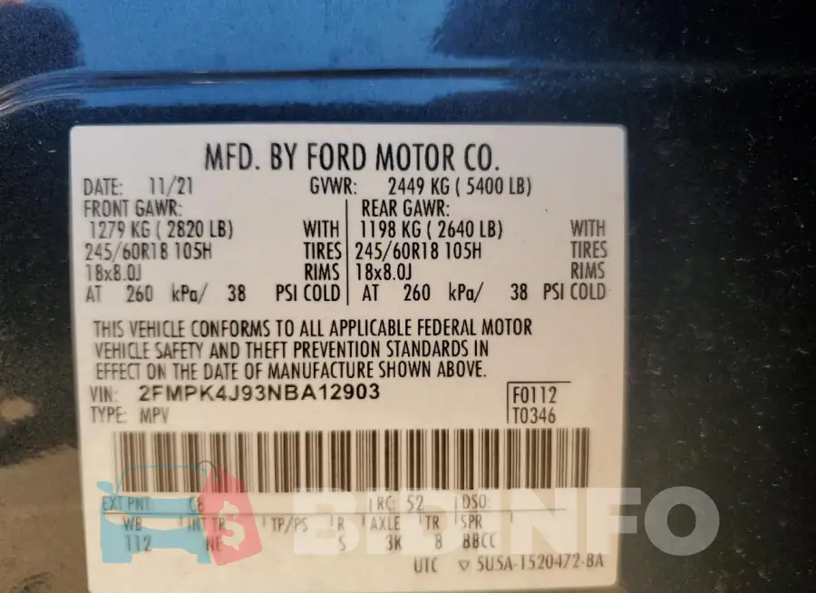 2FMPK4J93NBA12903 Photo# 13