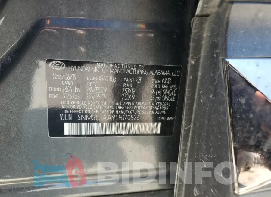 5NMS53AA9LH170526 Photo# 13