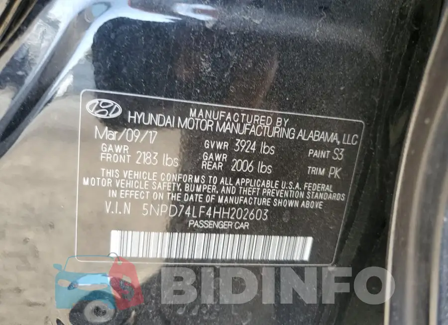 5NPD74LF4HH202603 Photo# 12