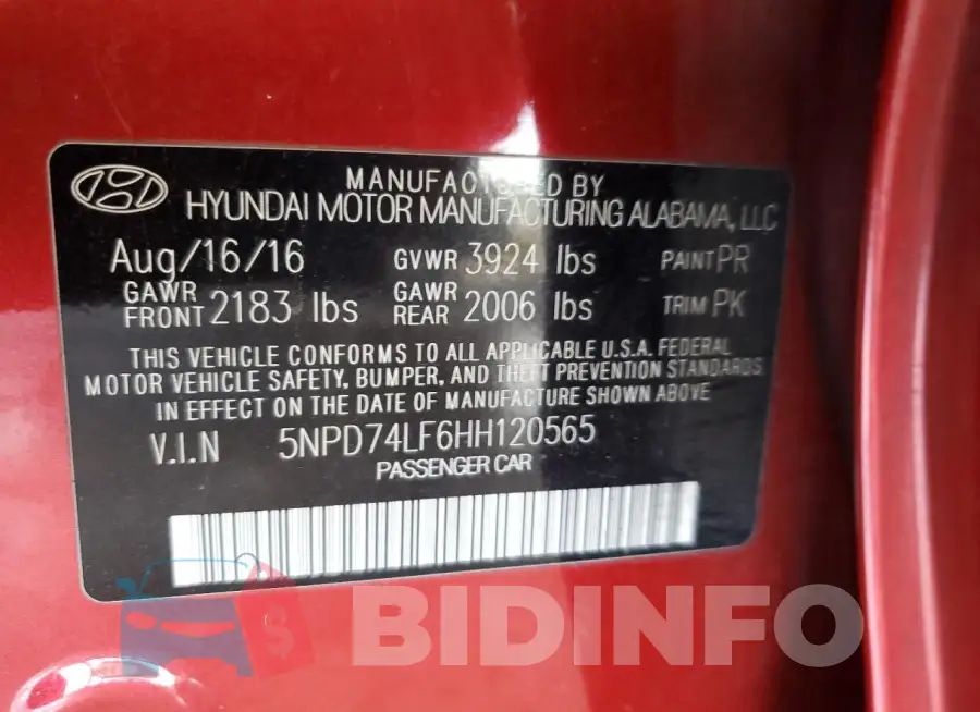 5NPD74LF6HH120565 Photo# 12