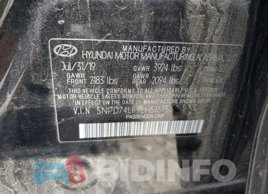 5NPD74LF9LH516756 Photo# 12