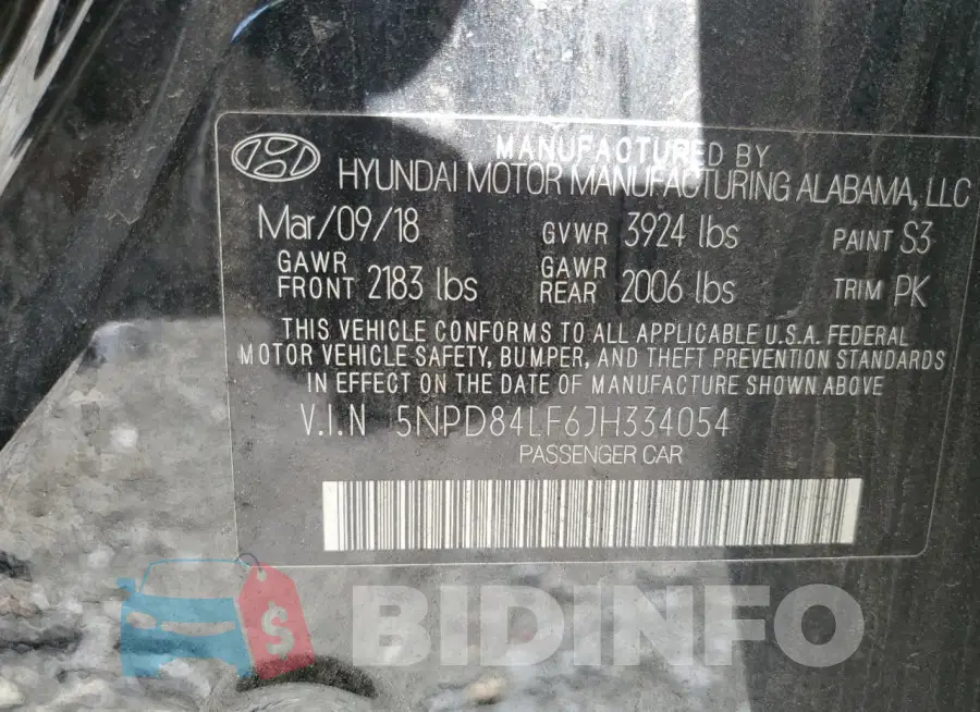 5NPD84LF6JH334054 Photo# 13