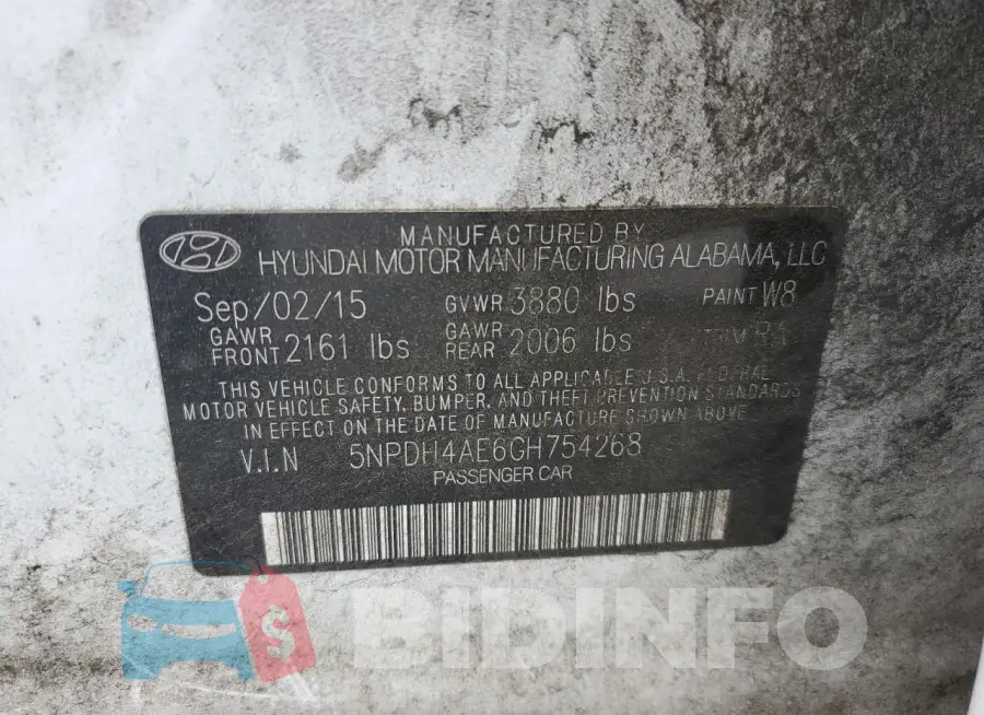 5NPDH4AE6GH754268 Photo# 12