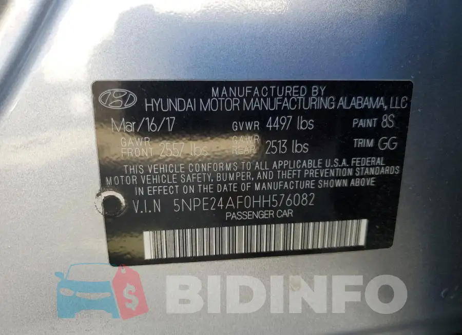 5NPE24AF0HH576082 Photo# 12