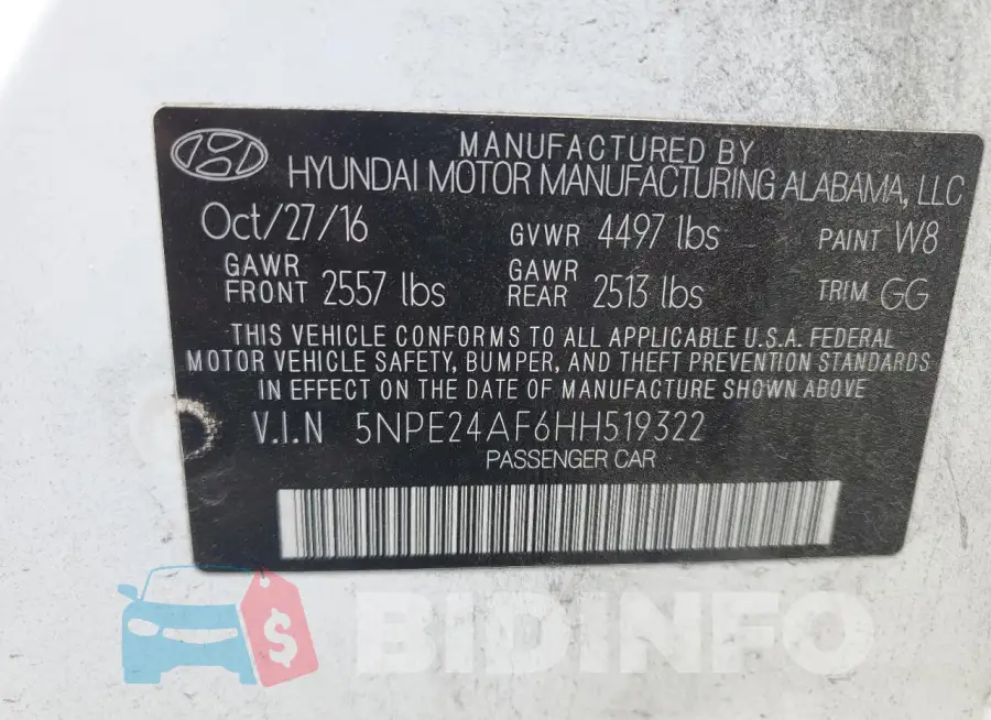 5NPE24AF6HH519322 Photo# 12