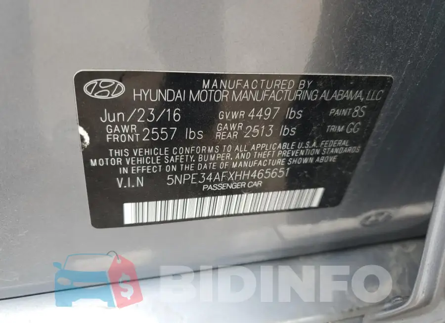 5NPE34AFXHH465651 Photo# 12