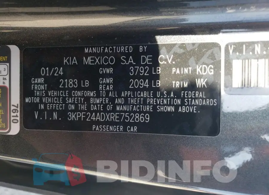 3KPF24ADXRE752869 Photo# 13