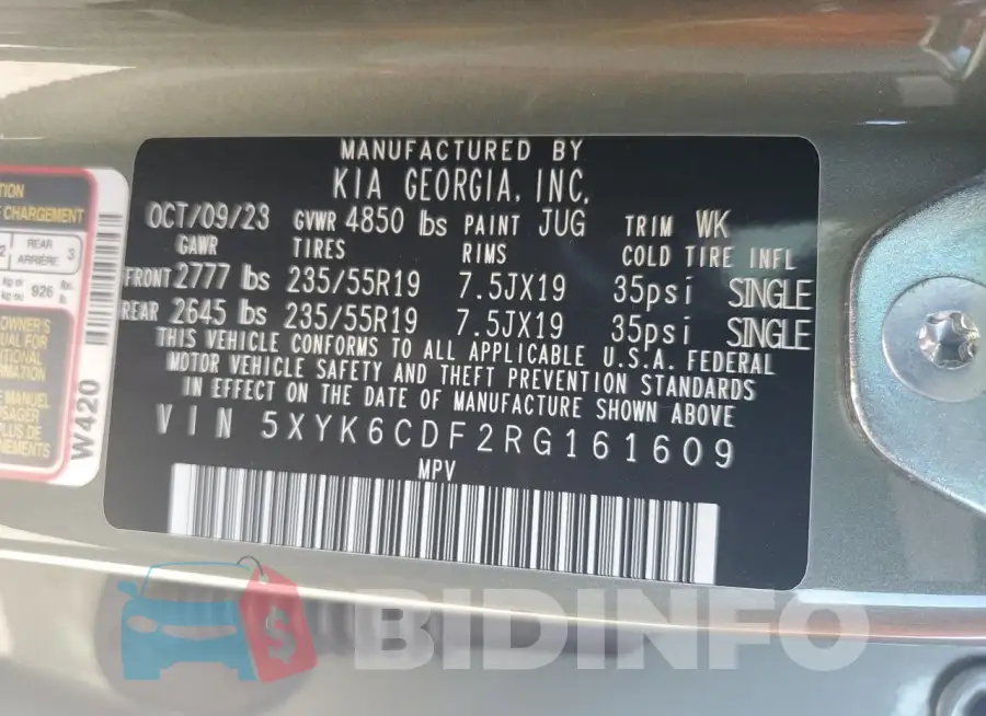 5XYK6CDF2RG161609 Photo# 13