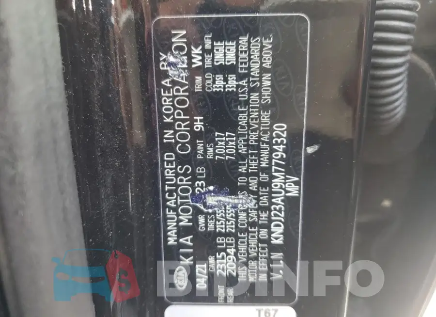 KNDJ23AU9M7794320 Photo# 13