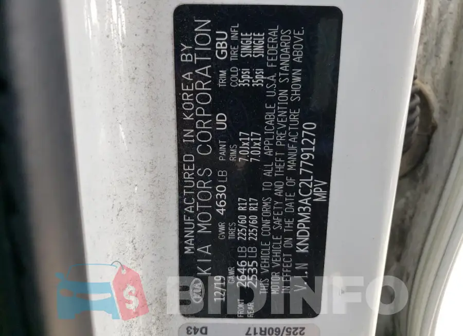 KNDPM3AC2L7791270 Photo# 14