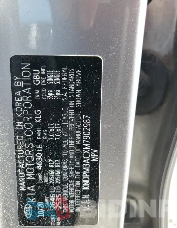 KNDPM3ACXM7902987 Photo# 14