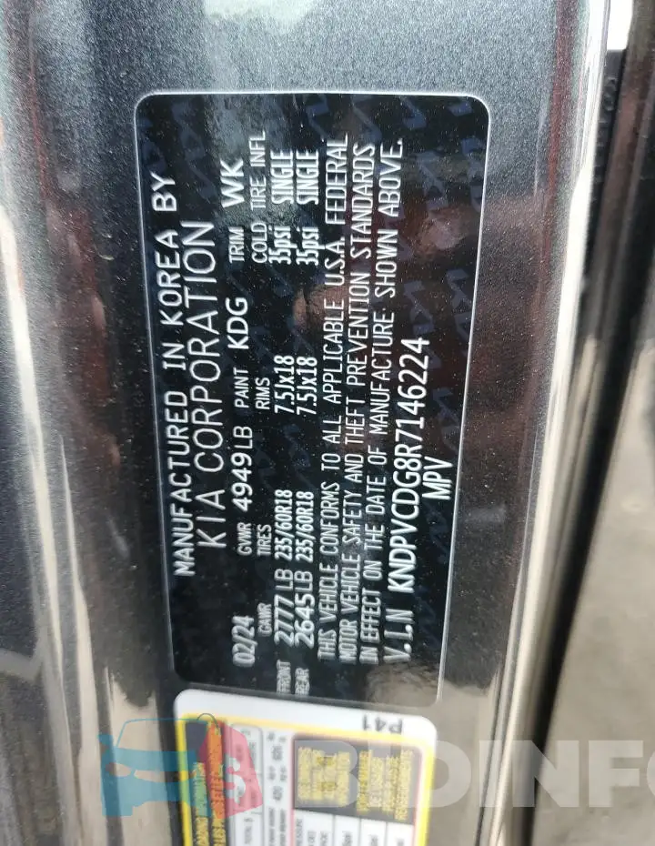 KNDPVCDG8R7146224 Photo# 13