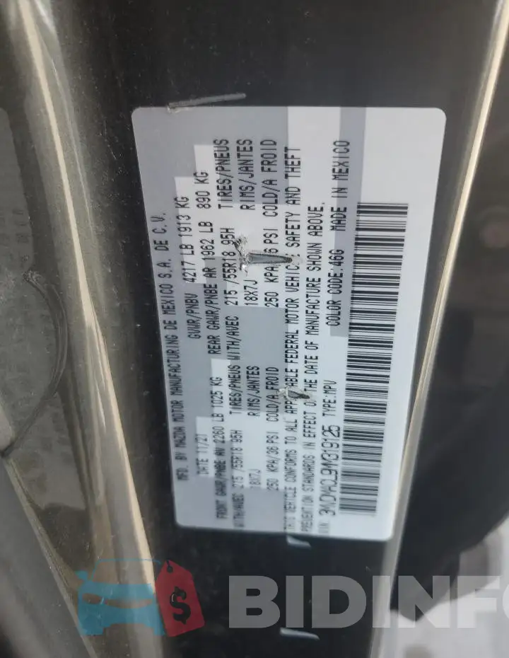 3MVDMACL9MM319125 Photo# 12