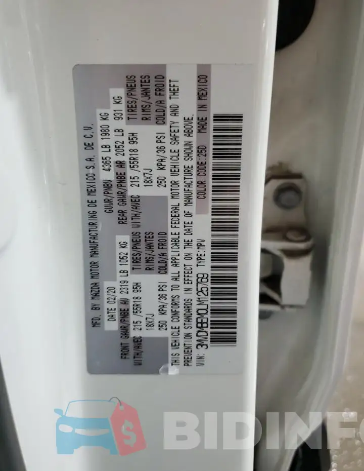 3MVDMBEM0LM125769 Photo# 12