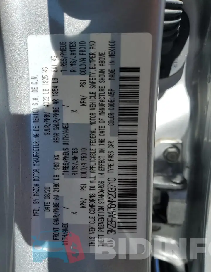 3MZBPAA76MM203710 Photo# 12