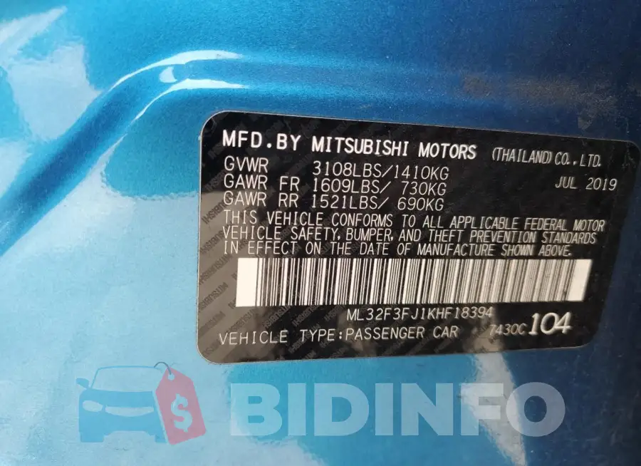 ML32F3FJ1KHF18394 Photo# 12