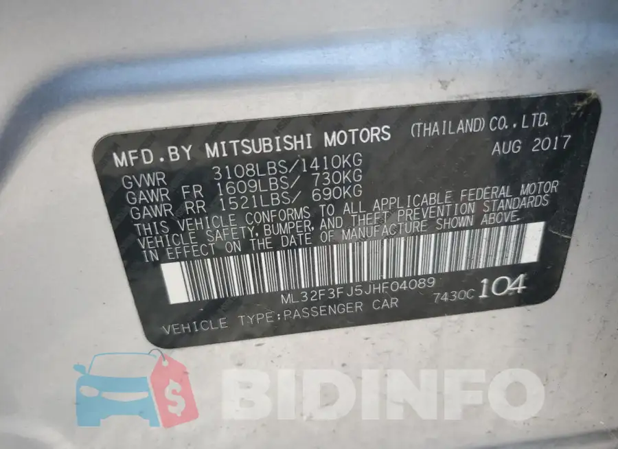 ML32F3FJ5JHF04089 Photo# 12