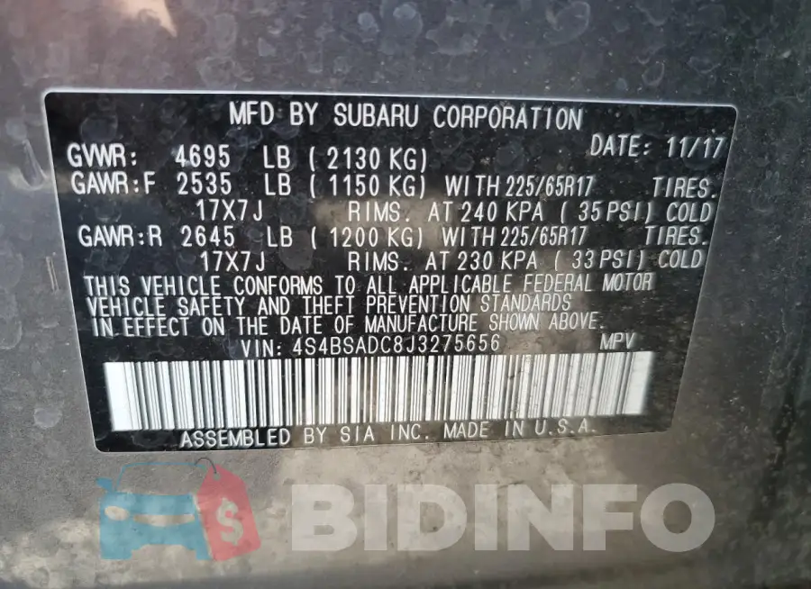 4S4BSADC8J3275656 Photo# 13